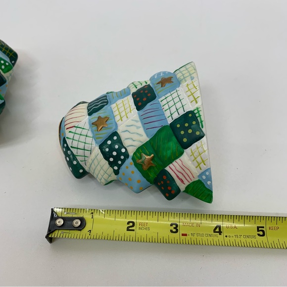 Vintage Scott’s Christmas Tree Hand Painted Ceramic Candle Stick Holderers - Picture 14 of 16